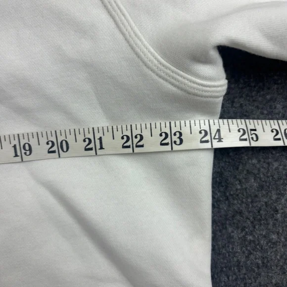 NIKE Men’s White Hoodie White Swoosh Sweatshirt size: Large - Picture 5 of 8